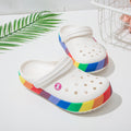 Women's Clog Comfortable Crocs Breathable Shoes - White colorful - Women's Sandals - Carvan Mart