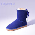 Snow Boots Women's Warm Fur Baileys Bow Boots Royal Blue Luxeara