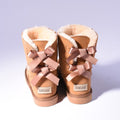 Snow Boots Women's Warm Fur Baileys Bow Boots Chestnut Luxeara