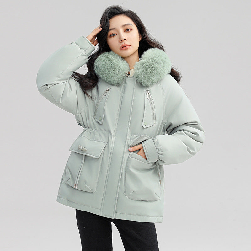 Luxeo Fashion Horn Button Parka Women's Loose