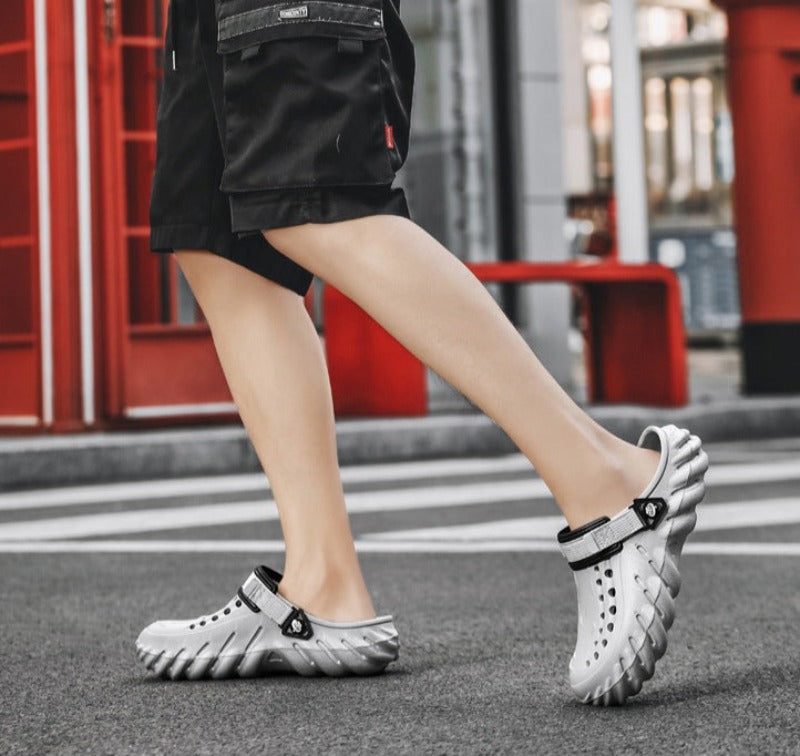 Echo Clogs Closed Toe Hollow-out Sandals - Comfortable & Stylish Casual Footwear Luxeara