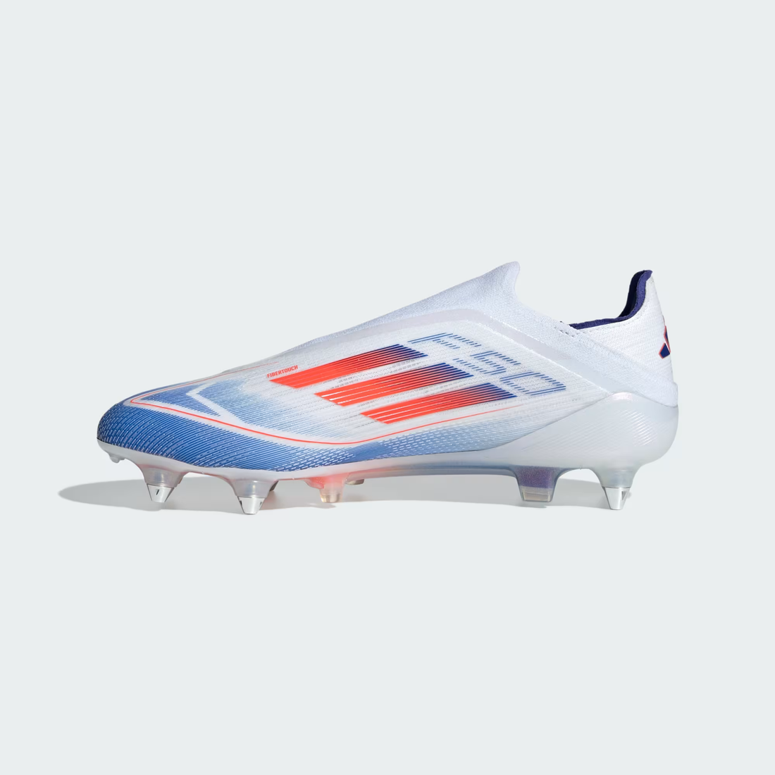 adidas F50 Elite Laceless Soft Ground Soccer Cleats Cloud White Solar Red Lucid Blue Luxeara