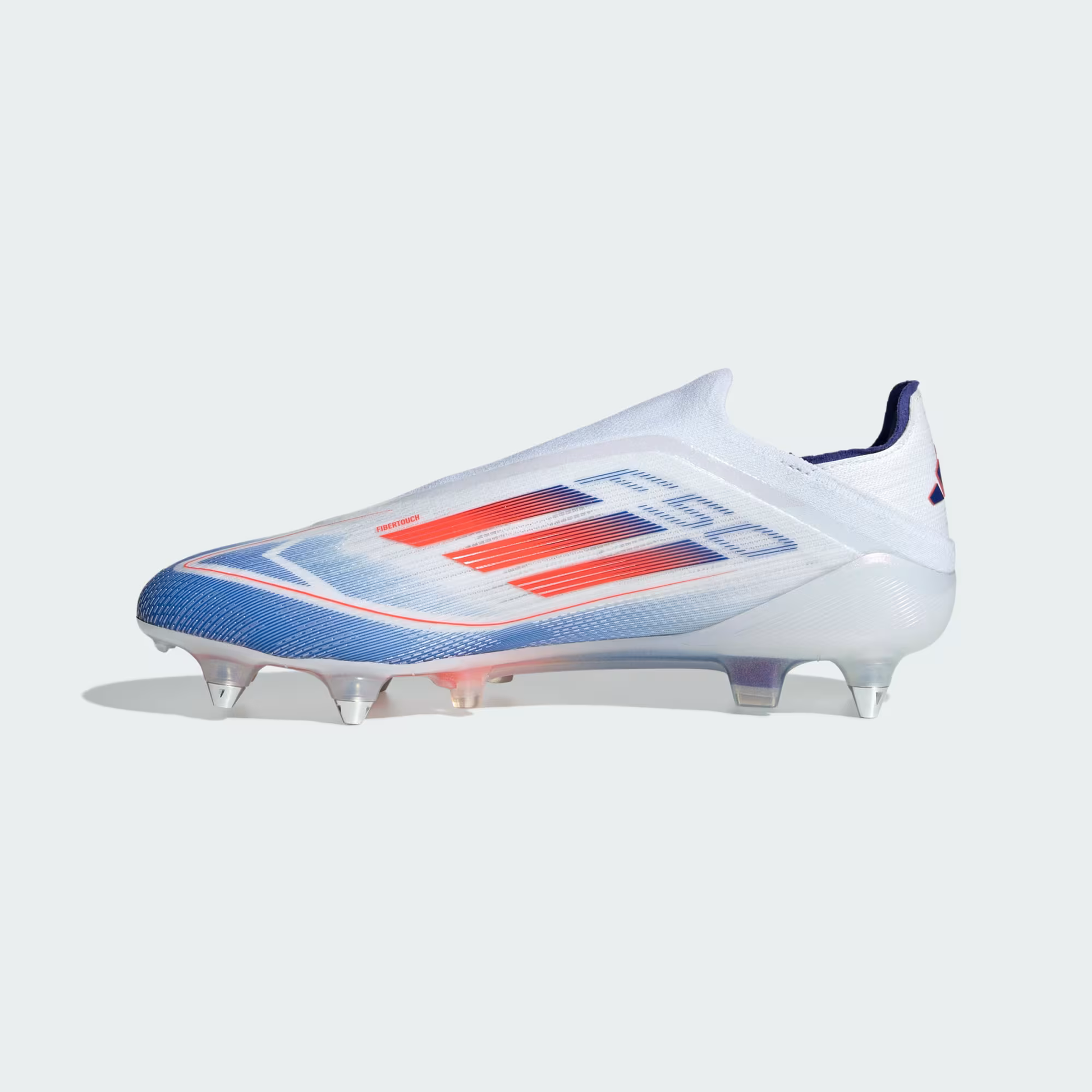 adidas F50 Elite Laceless Soft Ground Soccer Cleats Cloud White Solar Red Lucid Blue Luxeara