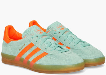 adidas Originals Gazelle Indoor Pulse Mint Green Screaming Orange Luxeara