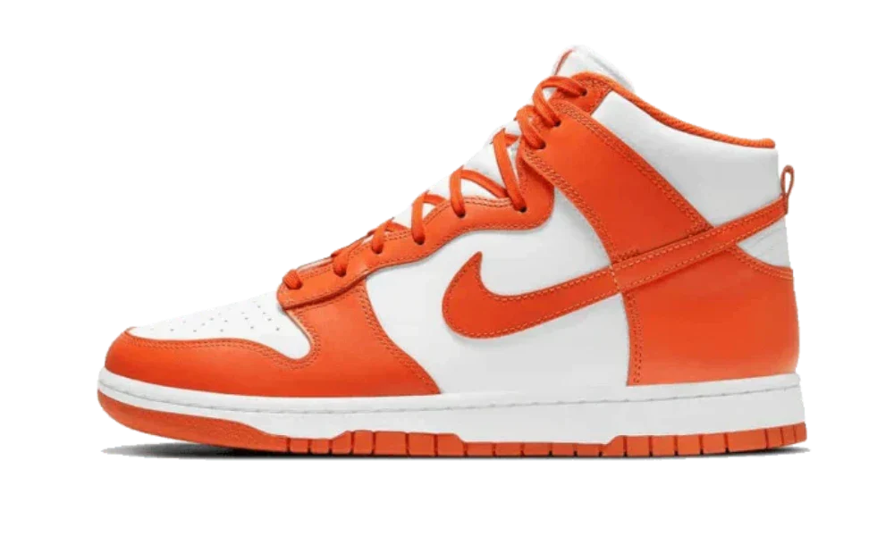 Nike Dunk High Shoes White Orange Blaze Nike