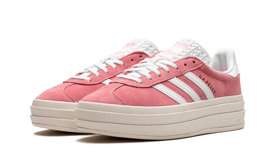 adidas Originals Gazelle Bold Shoes Red Cloud White Gold Metallic Luxeara