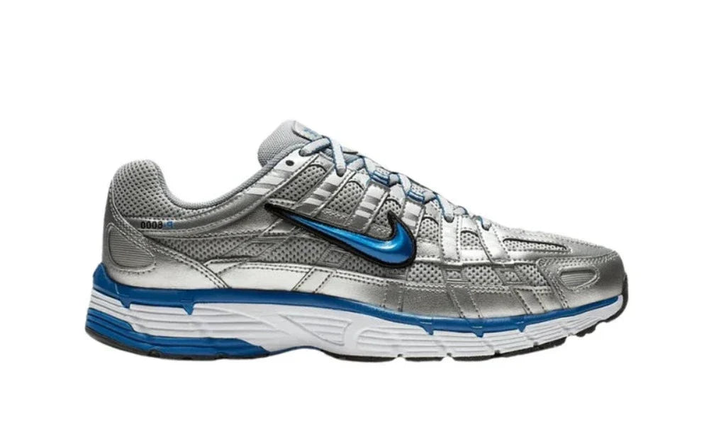 Nike P-6000 Premium Shoes White Metallic Silver Black Blue Nike