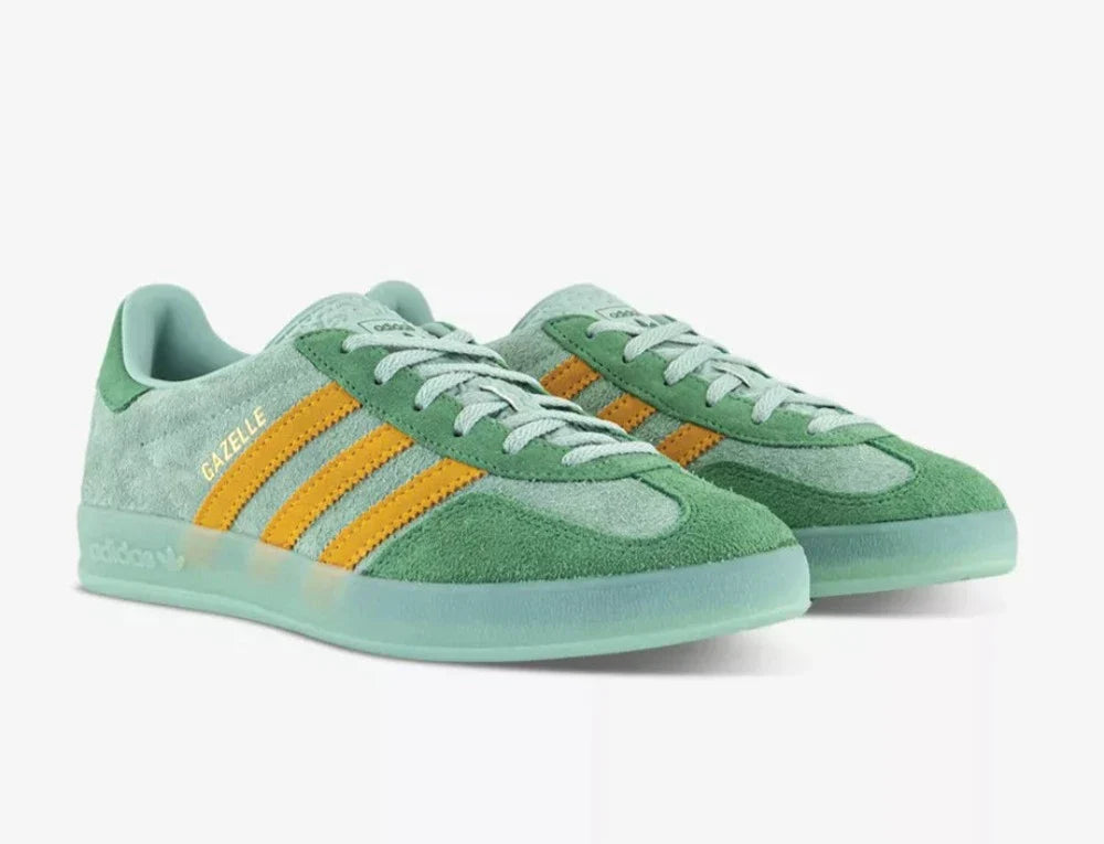 adidas Originals Gazelle Indoor Women's Hazy Green Yellow Luxeara