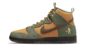 Nike SB Dunk High Shoes Carbon Green Cider-Wheat Gold Pass-Port Nike