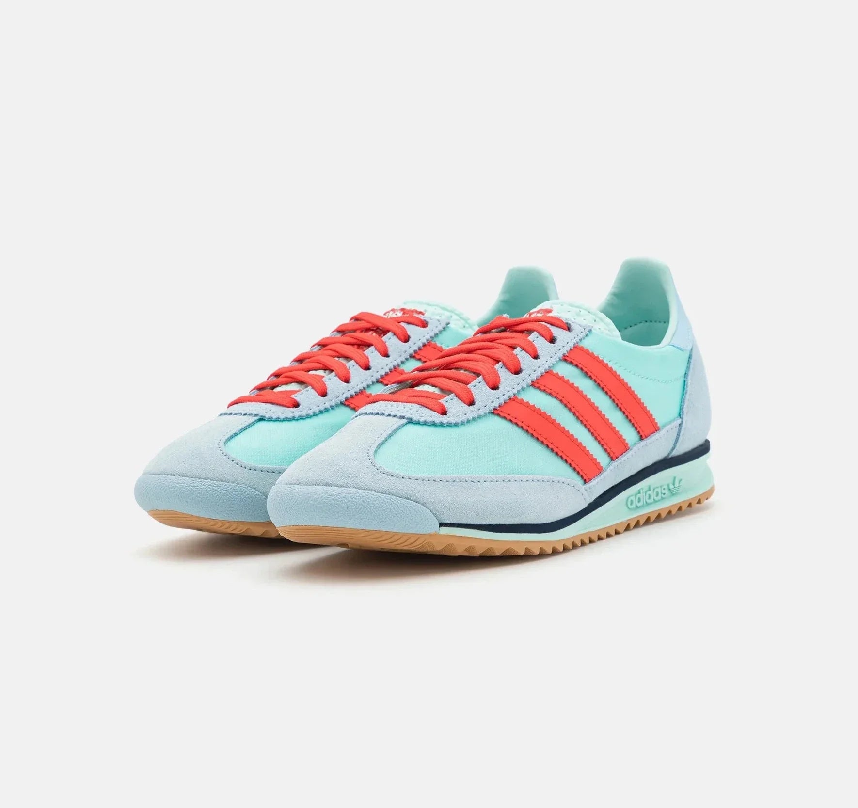 adidas Women's Originals SL 72 OG SHOES Semi Flash Aqua Bright Red Clear Sky Luxeara