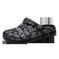Luxeara Comfortable Lightweight Graphic Clogs - Breathable Dual-Purpose Beach Sandals Black Luxeara