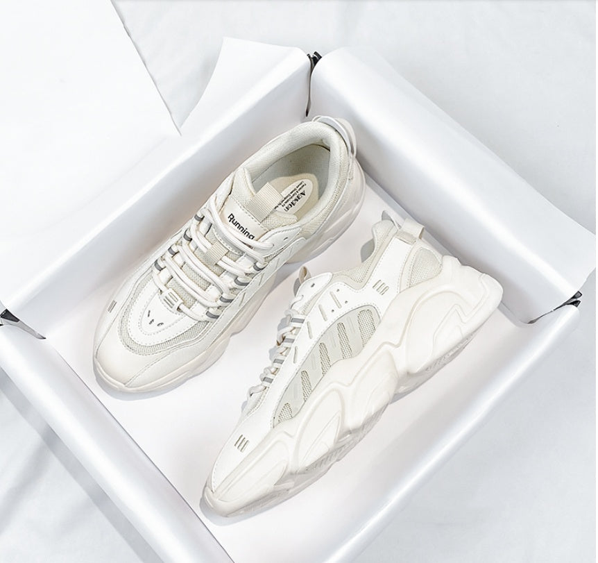 Casual Thick-soled White Sneakers Women Ins Trendy Shoes Luxeara