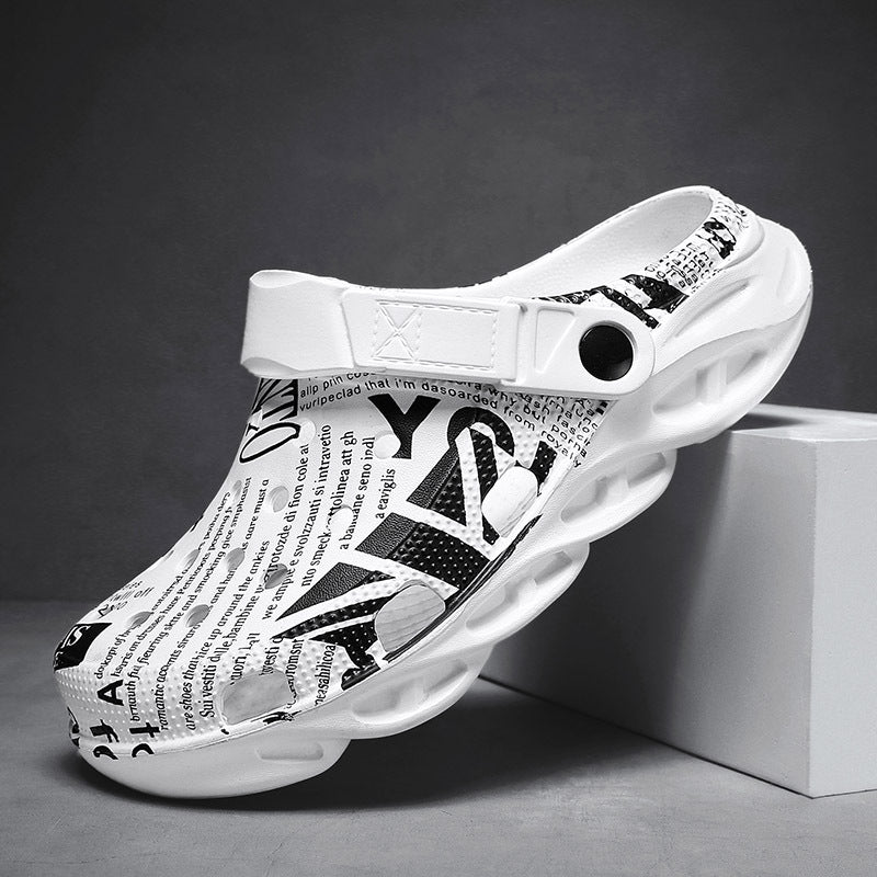 Luxeara Comfortable Lightweight Graphic Clogs - Breathable Dual-Purpose Beach Sandals Luxeara