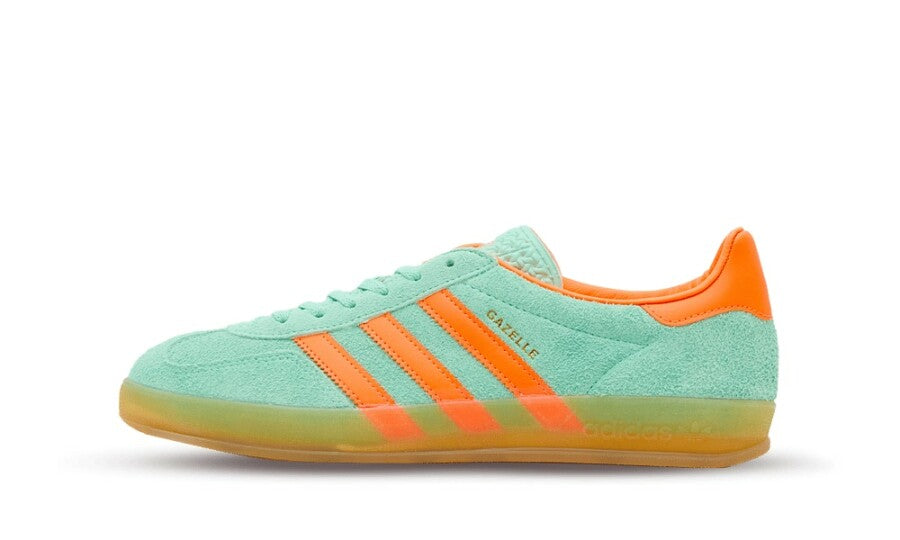 adidas Originals Gazelle Indoor Pulse Mint Green Screaming Orange Luxeara