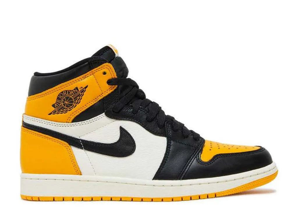 Nike Air Jordan 1 Retro High OG First in Flight Women's Shoes Yellow Black White Nike