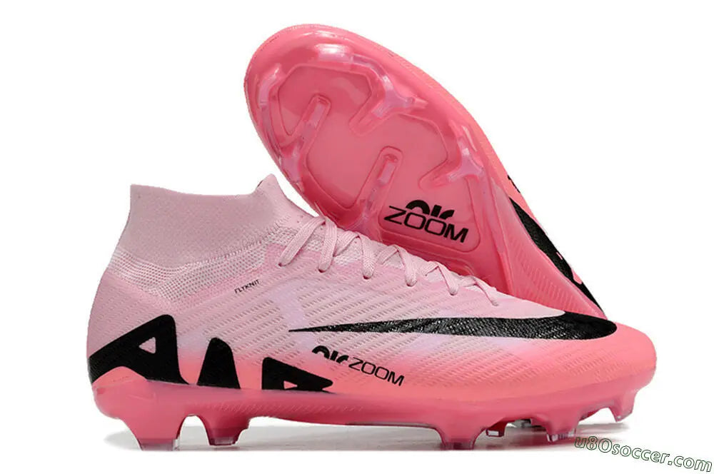Nike Mercurial Superfly 9 Academy Multi-Ground High-Top Soccer Cleats Pink Foam Black Luxeara