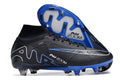 Nike Mercurial Superfly 9 Academy Multi-Ground High-Top Soccer Cleats Black Hyper Royal Chrome Luxeara